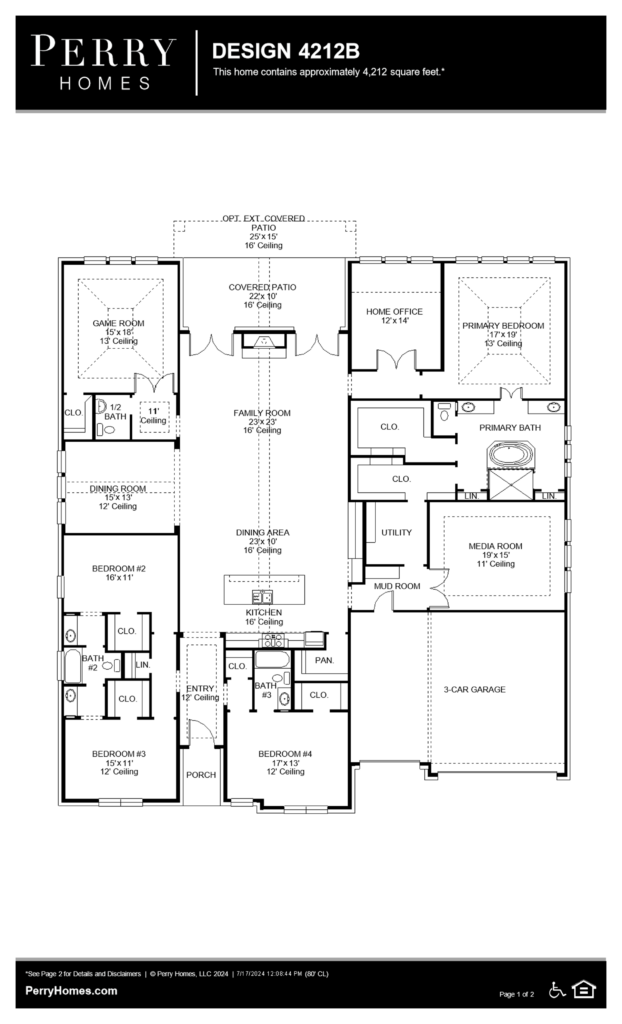 perry homes floor plan