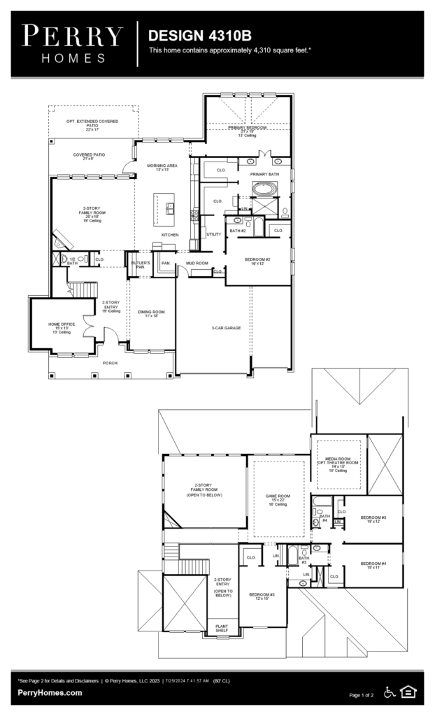 perry homes floor plan